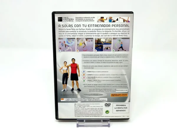 Parte trasera de EyeToy: Kinetic (ESP) (v1) (Rebajado) para PlayStation 2, edición PAL España