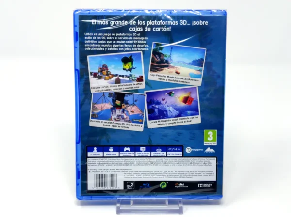 Parte trasera de Unbox: Newbie's Adventure (ESP) (Precintado) para PlayStation 4, edición PAL España
