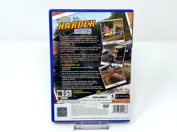 Parte trasera de Big Mutha Truckers 2: Truck Me Harder (ESP) para PlayStation 2, edición PAL España