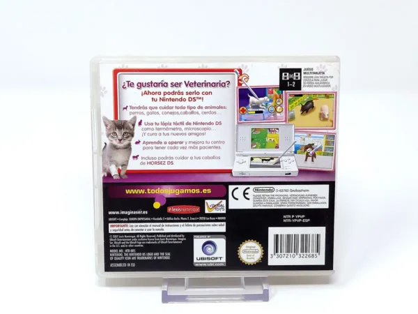 Parte trasera de Imagina: Ser Veterinaria (ESP) para Nintendo DS, edición PAL España