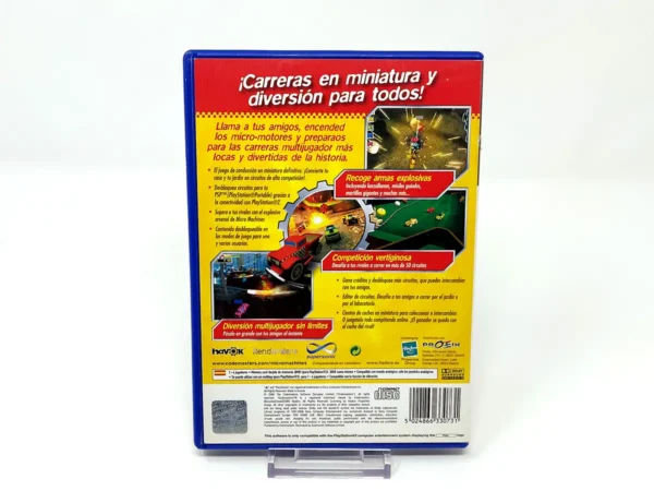 Parte trasera de Micro Machines V4 (ESP) (Rebajado) para PlayStation 2, edición PAL España