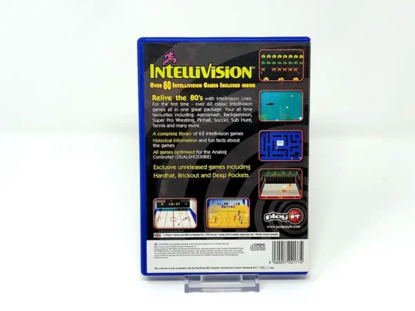 Parte trasera de Intellivision Lives: The History of Video Gaming (UK) para PlayStation 2, edición PAL UK