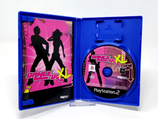 Interior del juego Dance:UK XL (UK) para PlayStation 2 con disco y manual