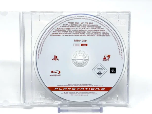 Parte trasera de NBA 2K9 (ESP) (Promo) para PlayStation 3, edición PAL España