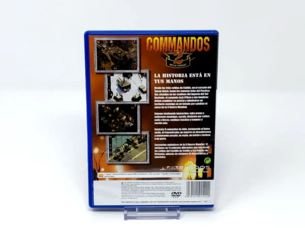 Parte trasera de Commandos 2: Men of Courage (ESP) (Rebajado) para PlayStation 2, edición PAL España
