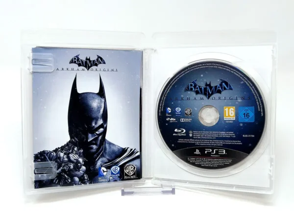 Interior del juego Batman: Arkham Origins (UK) para PlayStation 3 con disco y manual