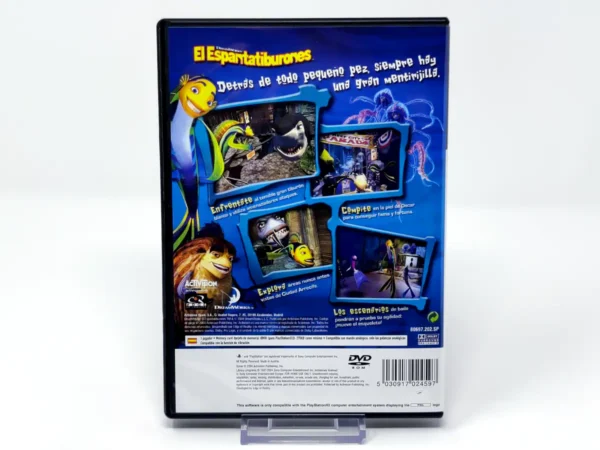 Parte trasera de El Espantatiburones (ESP) (Rebajado) para PlayStation 2, edición PAL España