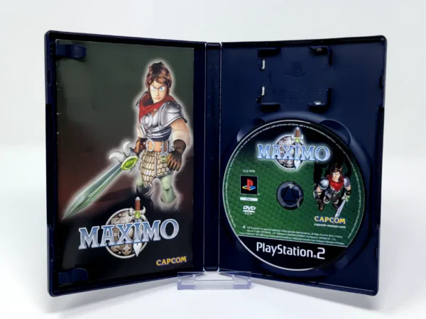 Interior del juego Maximo (ESP) para PlayStation 2 con disco y manual