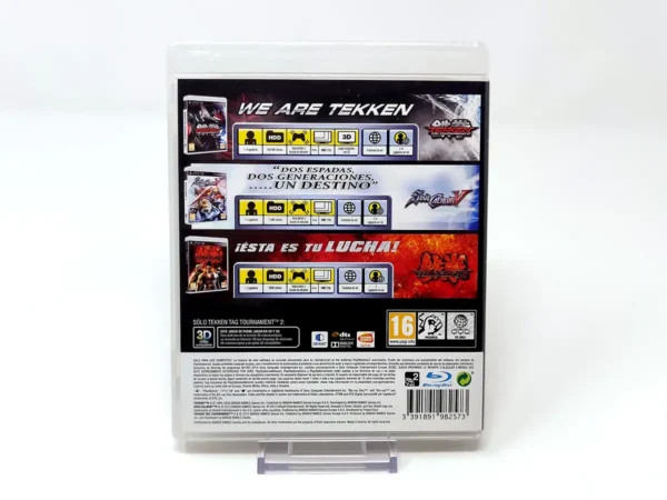 Parte trasera de Fighting Edition (ESP) para PlayStation 3, edición PAL España