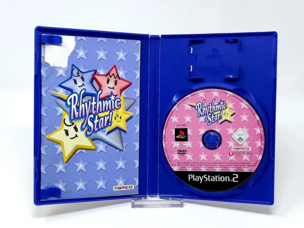 Interior del juego Rhythmic Star! (ESP) para PlayStation 2 con disco y manual