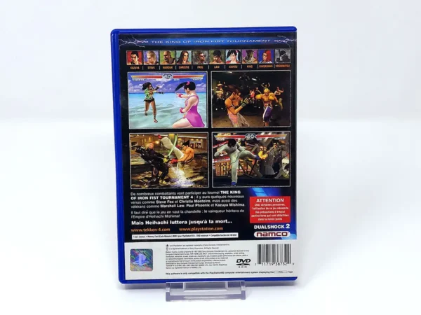Parte trasera de Tekken 4 (FRA) para PlayStation 2, edición PAL Francia
