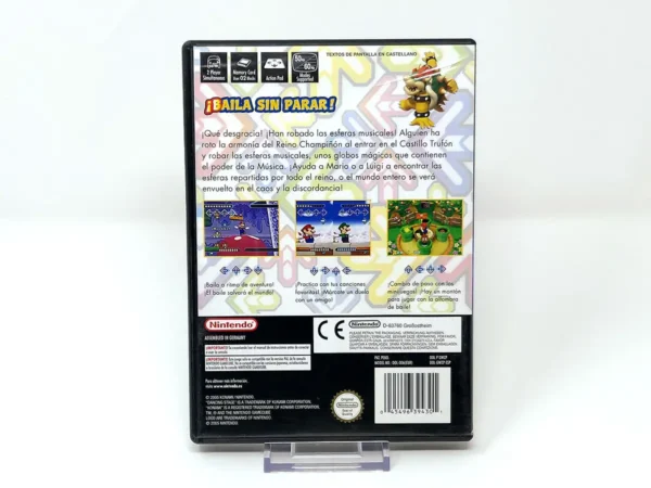 Parte trasera de Dancing Stage Mario Mix (ESP) (Rebajado) para Nintendo GameCube, edición PAL España