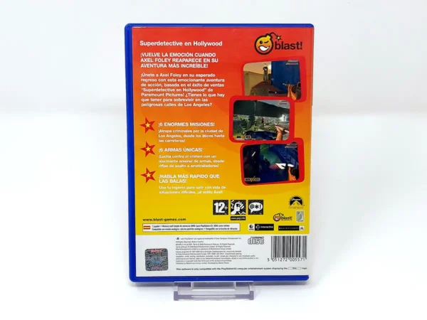 Parte trasera de Superdetective en Hollywood (ESP) (Versión 2) para PlayStation 2, edición PAL España