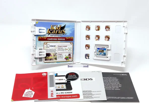 Parte trasera de Kids Icarus Uprising (ESP) para Nintendo 3DS, edición PAL España