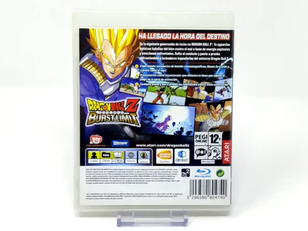Parte trasera de Dragon Ball Z: Burst Limit (ESP) (Rebajado) para PlayStation 3, edición PAL España