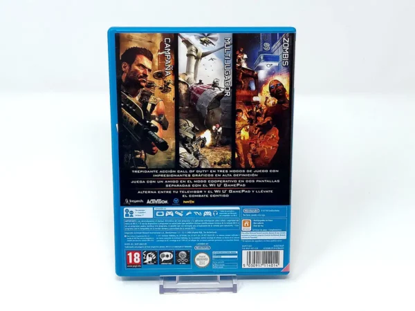 Parte trasera de Call of Duty: Black Ops II (ESP) para Nintendo Wii U, edición PAL España