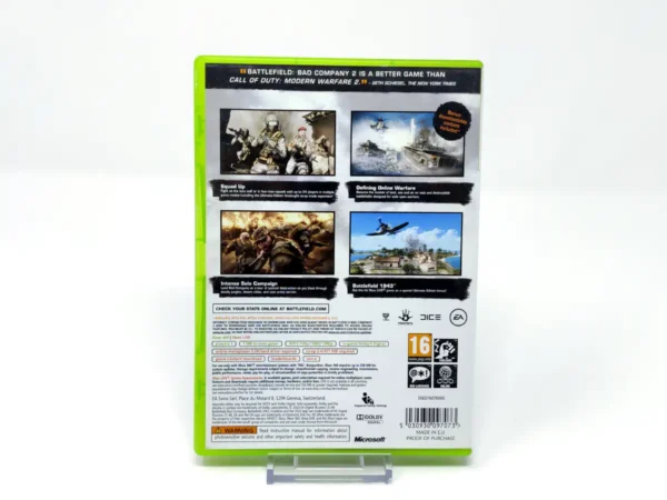 Lateral de la caja de Battlefield: Bad Company 2 (Ultimate Edition) (UK) para XBOX 360