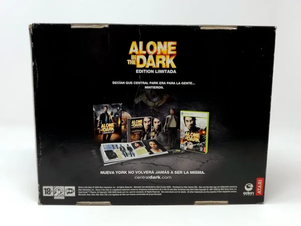 Interior del juego Alone in the Dark (Edición Limitada) (ESP) para XBOX 360 con disco y manual
