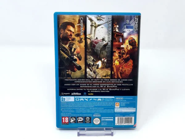 Parte trasera de Call of Duty: Black Ops II (ESP) (Rebajado) para Nintendo Wii U, edición PAL España