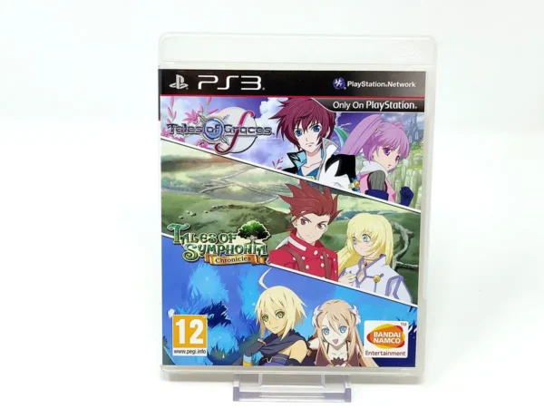 Portada de Tales of Symphonia Chronicles + Tales of Graces f (ESP) para PlayStation 3, edición PAL España, de segunda mano