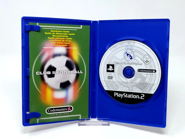 Interior del juego Club Football: Real Madrid (ESP) para PlayStation 2 con disco y manual