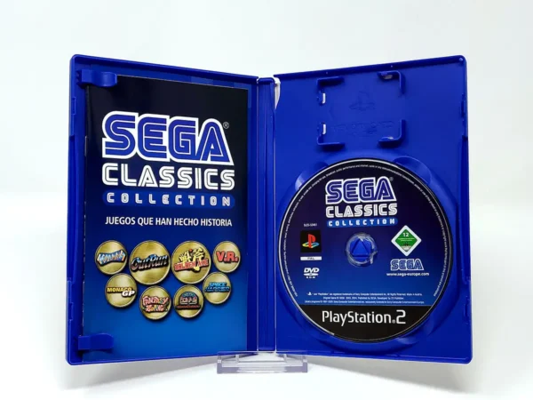 Interior del juego Sega Classics Collection (ESP) para PlayStation 2 con disco y manual