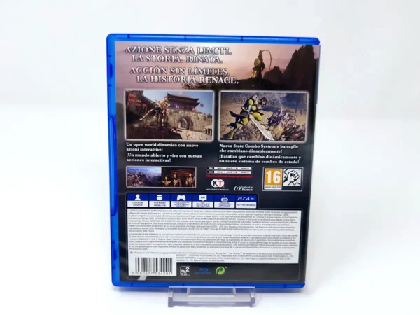 Parte trasera de Dynasty Warriors 9 (ESP) para PlayStation 4, edición PAL España