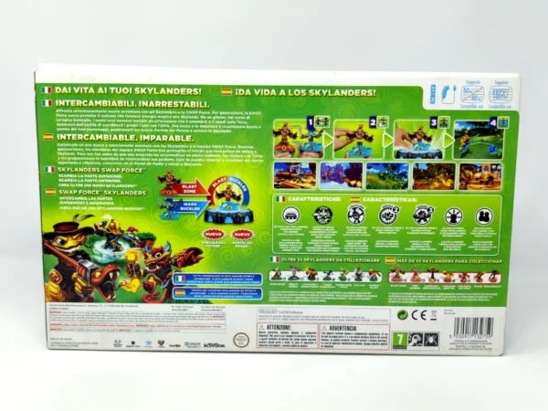 Parte trasera de Skylanders: Swap Force (Pack de Inicio) (ESP) (Precintado) para Nintendo Wii, edición PAL España