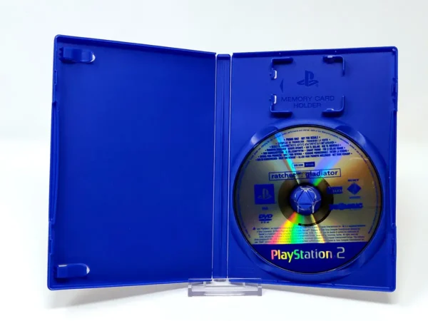 Interior del juego Ratchet: Gladiator (ESP) (Promo) para PlayStation 2 con disco y manual