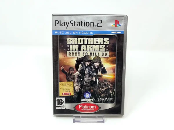 Portada de Brothers in Arms: Road to Hill 30 (FRA) (Platinum) para PlayStation 2, edición PAL Francia, de segunda mano