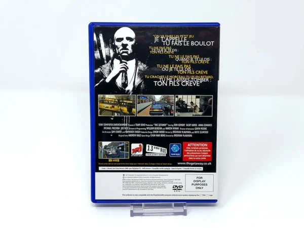 Parte trasera de The Getaway (FRA) (Promo) para PlayStation 2, edición PAL Francia