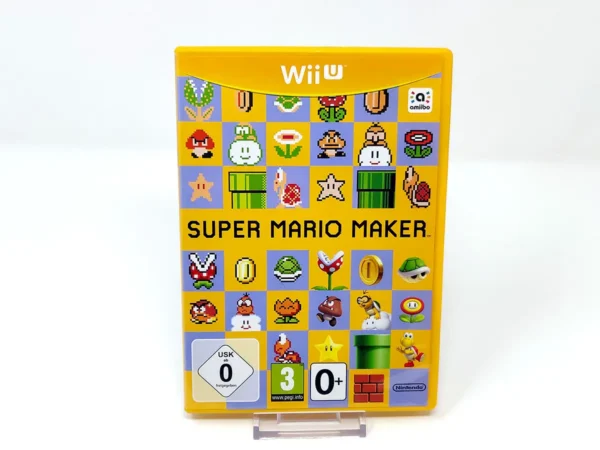 Interior del juego Super Mario Maker (ESP) para Nintendo Wii U con disco y manual
