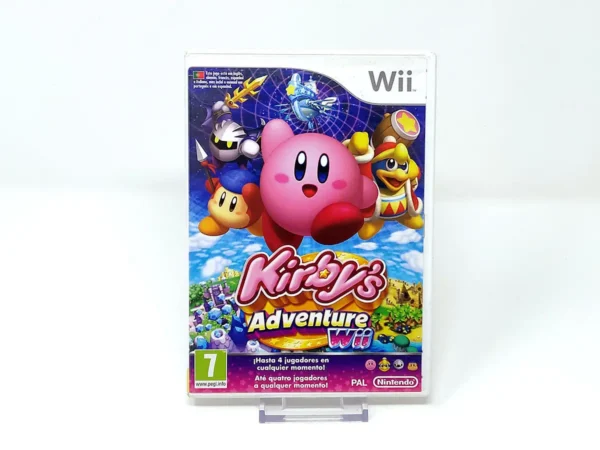 Portada de Kirby's Adventure Wii (ESP) para Nintendo Wii, edición PAL España, de segunda mano
