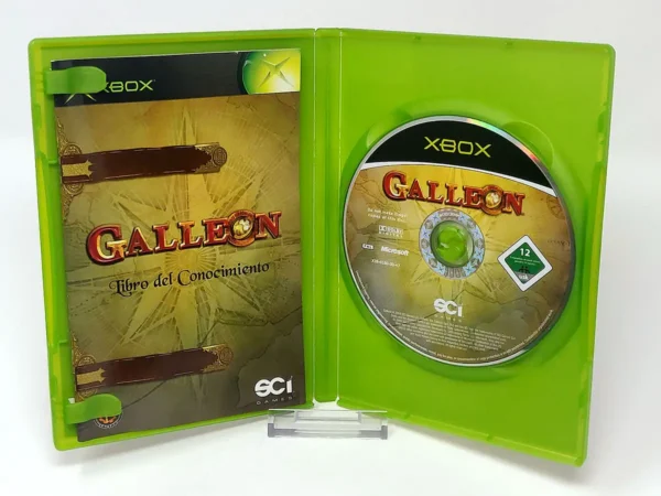 Interior del juego Galleon (ESP) para XBOX con disco y manual