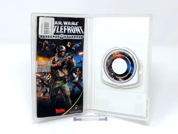 Interior del juego Star Wars: Battlefront - Renegade Squadron (ESP) (Essentials) para PSP con disco y manual