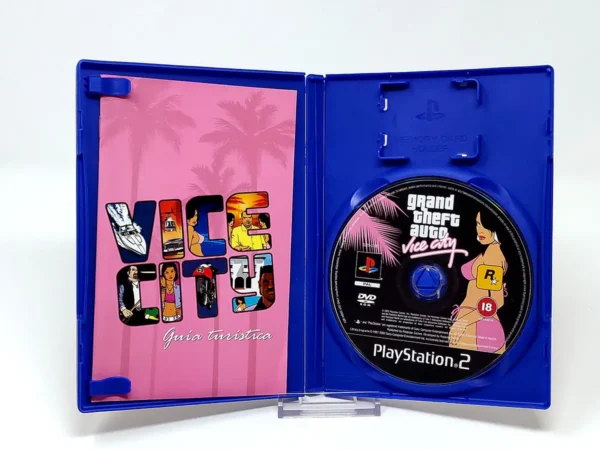Interior del juego Grand Theft Auto: Vice City (ESP) para PlayStation 2 con disco y manual