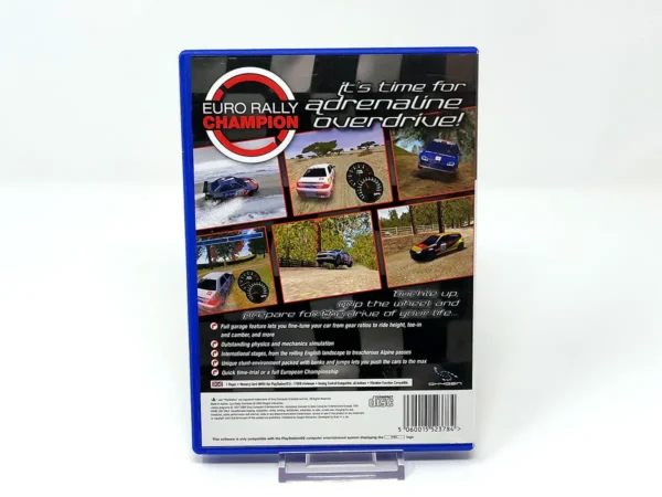 Parte trasera de Euro Rally Champion (UK) para PlayStation 2, edición PAL UK