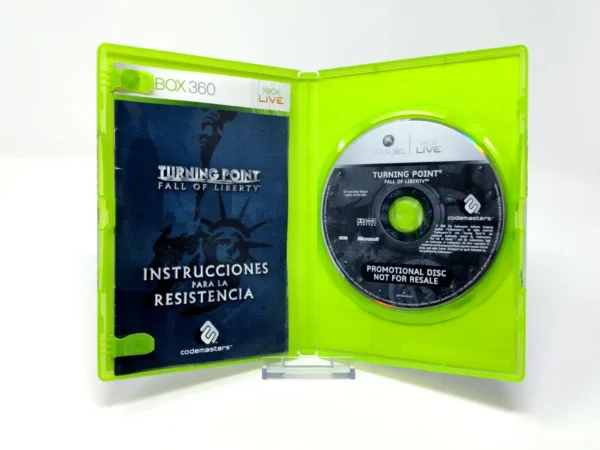 Interior del juego Turning Point: Fall of Liberty (ESP) (Promo) para XBOX 360 con disco y manual
