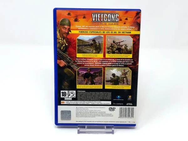 Parte trasera de Vietcong: Purple Haze (ESP) para PlayStation 2, edición PAL España