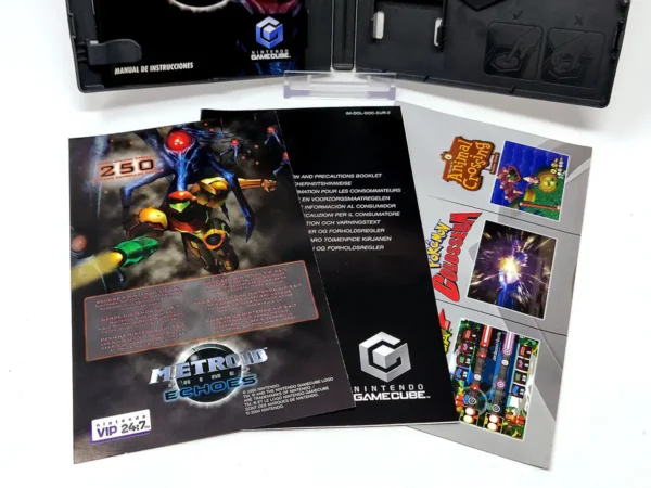 Lateral de la caja de Metroid Prime 2: Echoes (ESP) para Nintendo GameCube