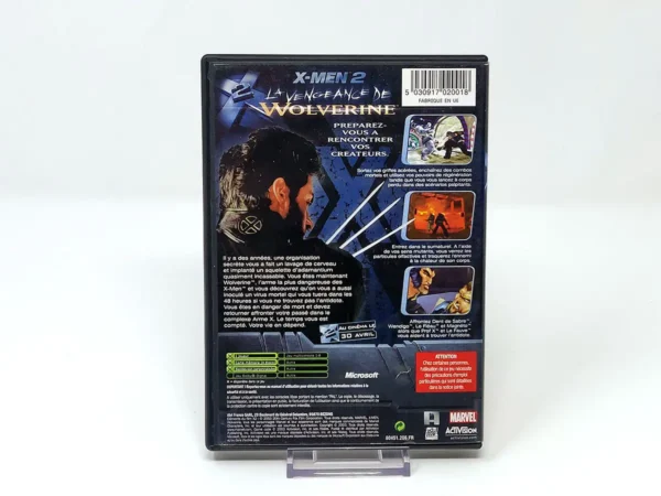 Parte trasera de X-Men 2: La Vengance de Wolverine (FRA) para XBOX, edición PAL Francia
