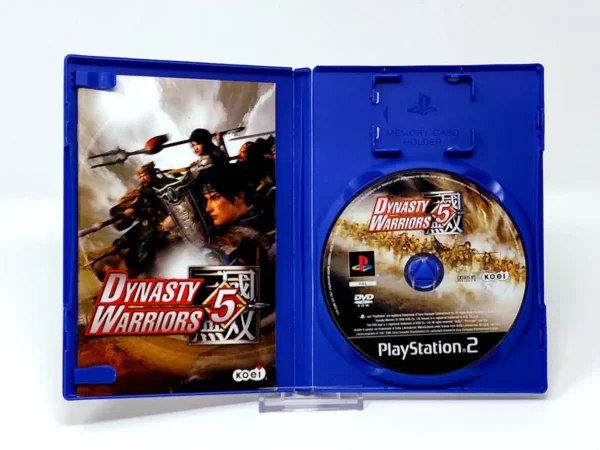 Interior del juego Dynasty Warriors 5 (UK) para PlayStation 2 con disco y manual