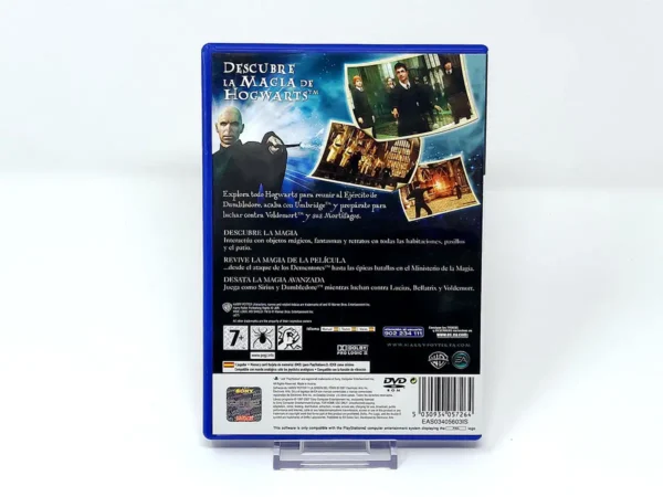 Parte trasera de Harry Potter y la Orden del Fénix (ESP) para PlayStation 2, edición PAL España