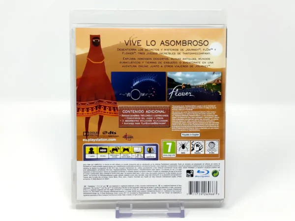 Parte trasera de Journey Collector's Edition (ESP) para PlayStation 3, edición PAL España