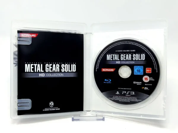 Interior del juego Metal Gear Solid: HD Collection (ESP) para PlayStation 3 con disco y manual