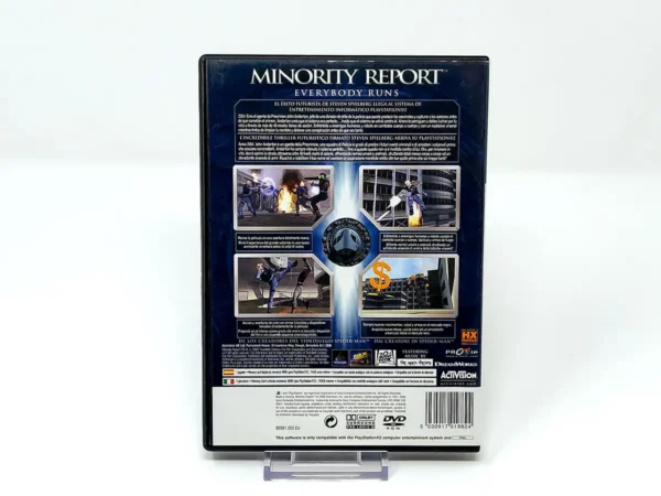 Parte trasera de Minority Report: Everybody Runs (ESP) (Rebajado) para PlayStation 2, edición PAL España