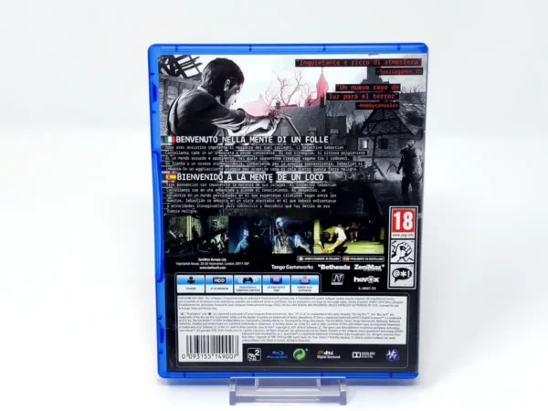 Parte trasera de The Evil Within (ESP) para PlayStation 4, edición PAL España