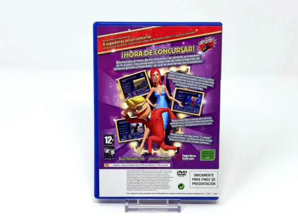 Parte trasera de Buzz! El Mega Concurso (ESP) (Promo) para PlayStation 2, edición PAL España