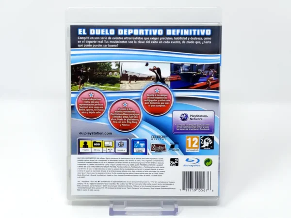 Parte trasera de Sports Champions (ESP) para PlayStation 3, edición PAL España