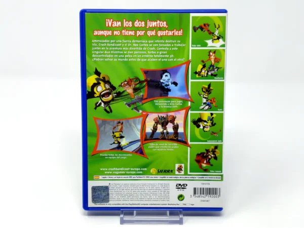 Parte trasera de Crash Twinsanity (ESP) para PlayStation 2, edición PAL España